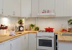 White Mosaic Tiles In The Kitchen Apron Photo