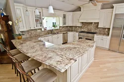Marble Countertop In The Kitchen Interior