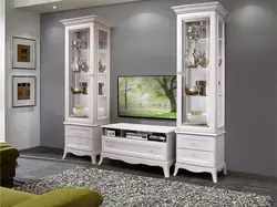 Showcase In The Living Room In A Modern Style Photo