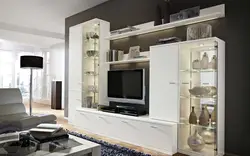 Showcase in the living room in a modern style photo