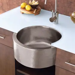 Round Sink In The Kitchen Interior