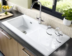 Ceramic sink for kitchen photo
