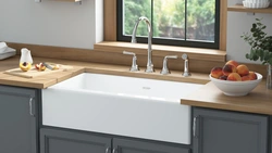 Ceramic sink for kitchen photo