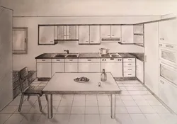 Hand Drawn Kitchen Photo