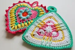 Crochet oven mitts photos and diagrams