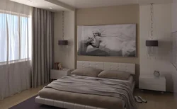 Photo of a bedroom in coffee tones