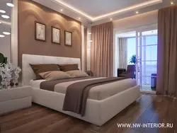 Photo of a bedroom in coffee tones