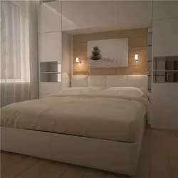 Шкафы вокруг кровати в спальне фото