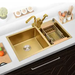 Gold Sink In The Kitchen Photo