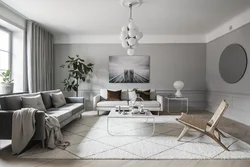 Dilute The Gray Color In The Living Room Interior