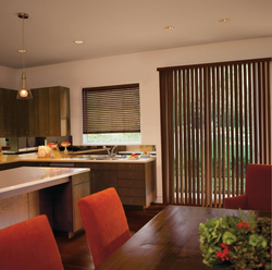 Vertical blinds for kitchen window photo