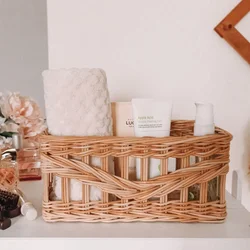 Baskets in the bathroom interior