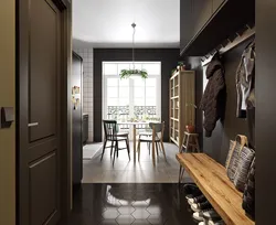 Kitchen with brown doors photo