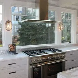 Kitchen hood through the window photo
