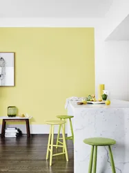 На кухне стены лимонные фото