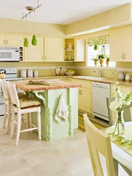 Lemon walls in the kitchen photo