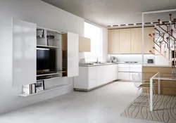 Дизайн Кухни С Белым Телевизором