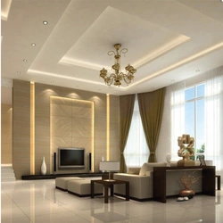 Plasterboard living room design photo