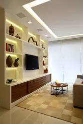 Plasterboard living room design photo