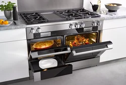 Electric Stove In The Kitchen Interior