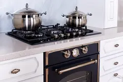 Electric stove in the kitchen interior