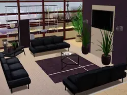 Sims 4 dizayndagi yashash xonasi