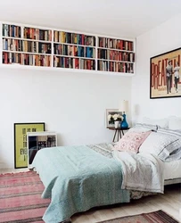 Bedroom with books design
