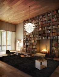 Bedroom with books design