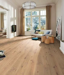Wooden floor in the interior of the apartment photo