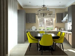 Kitchen design with bright accents