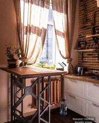 Loft style tulle in the kitchen photo