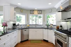 Kitchen with 3 windows photo