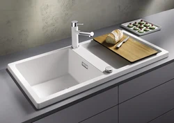 White kitchen sink design