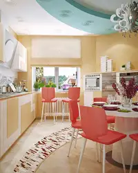 Warm colors in the kitchen interior photo