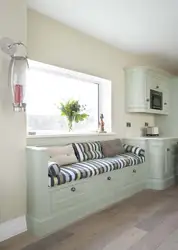 Couch in kitchen design