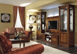 Living room interior walnut