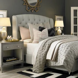 Bedroom Design Gray And Gold