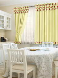 Curtains for the kitchen with tiebacks photo