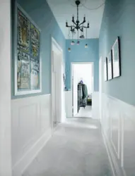Gray blue hallway photo