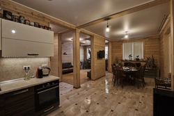 House interior imitation timber kitchen