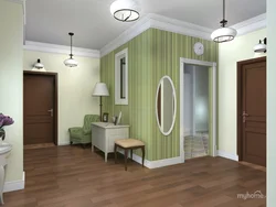Hallway in olive color photo