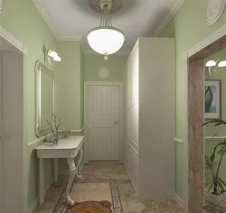 Hallway in olive color photo