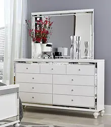 Bedroom Design With Chest Of Drawers And Mirror Photo