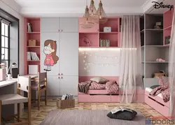 Дизайн спальни для двух девочек подростков