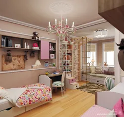 Bedroom design for two teenage girls