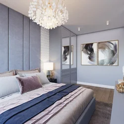 Bedroom Design In Gray And Blue Tones