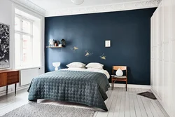 Gray And Blue In The Bedroom Interior