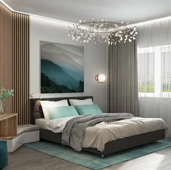 Brown turquoise bedroom design