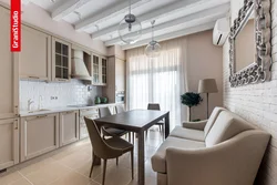 Kitchen Interior With Chair And Bed