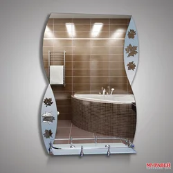 Bathroom mirror with shelf photo